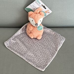 Baby Gund Tuck-Away Lovey Emory Fox Nursery Comfort Clip On Blanket Orange Gray